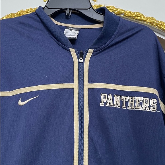 Nike Panthers Dri-Fit Navy and Cream Track Jacket XL - Picture 3 of 8